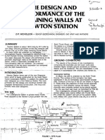 The Design and Performance of The Retaining Walls at Newton Station - Nicholson PDF