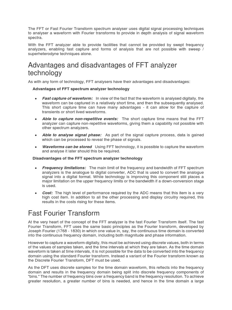 Advantages Of Fft Over Dft _ FFT vs. DFT- What’s The Difference – YBGK