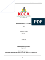 Kampala City Council Authority Ministerial Policy Statement FY2017/18