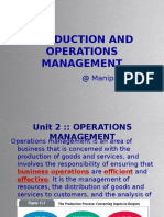 Production and Operations Management: at Manipal University