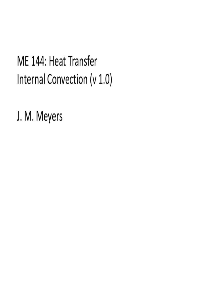 Internal Convection in Heat Transfer | PDF | Heat Transfer | Fluid Dynamics