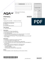 Chemistry 8402/2: AQA Level 1/2 Certificate June 2014