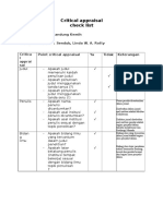 Critical Appraisal Check List