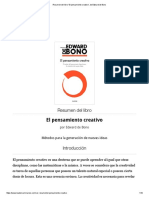 Resumen Del Libro 'El Pensamiento Creativo', de Edward de Bono-1 - 187 PDF