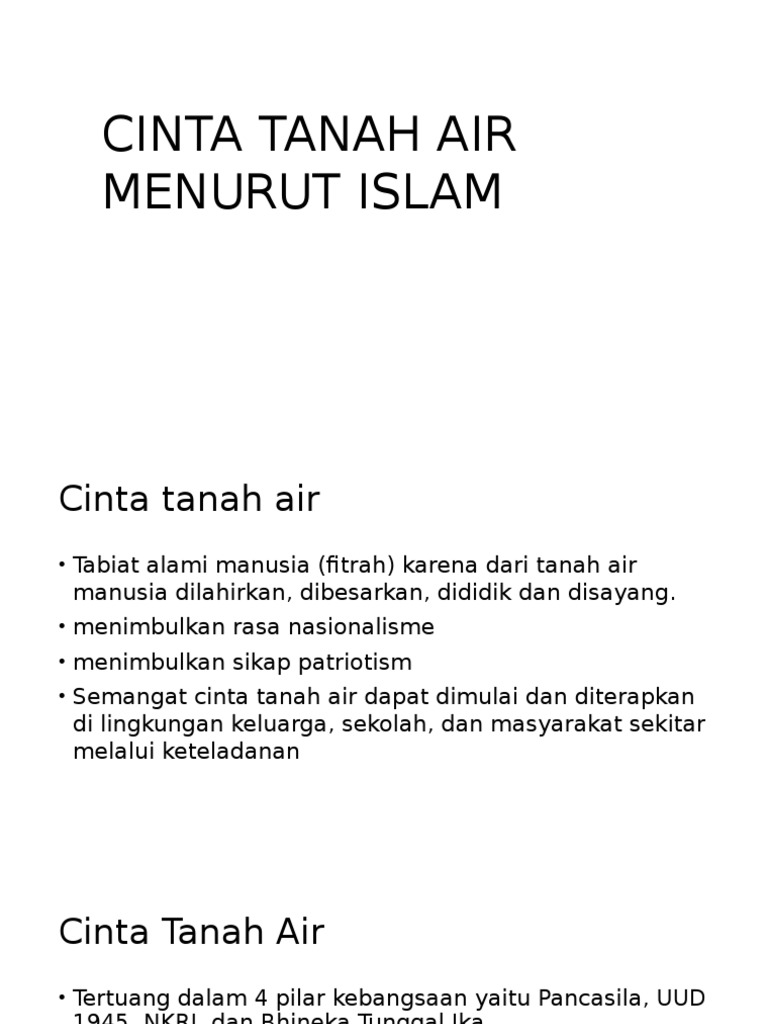 Cinta Tanah Air Menurut Islam