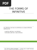 The Forms of Infinitive