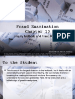 Fraud Examination Chapter 10: Inquiry Methods and Fraud Reports