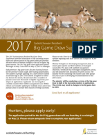 2017 Saskatchewan Big Game Draw Supplement