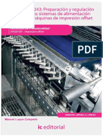 UF0243 Preparación y Regulación de Los Sistemas de Alimentación en Máquinas de Impresión Offset PDF
