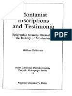Tabbernee 1997 Montanist Inscriptions and Testimonia (Book)