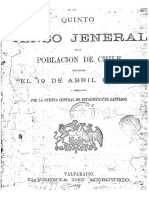 Quinto Censo Jeneral de La Población de Chile: Levantado El 19 de Abril de 1875