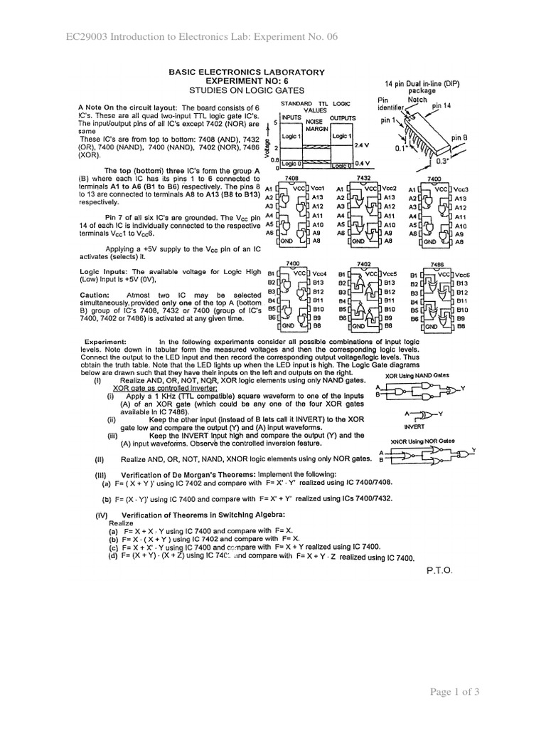 Electronics Lab Experiment No. 06 | PDF | Science & Mathematics