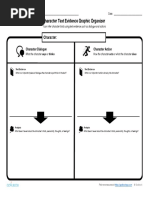 Character Text Evidence Graphic Organizer