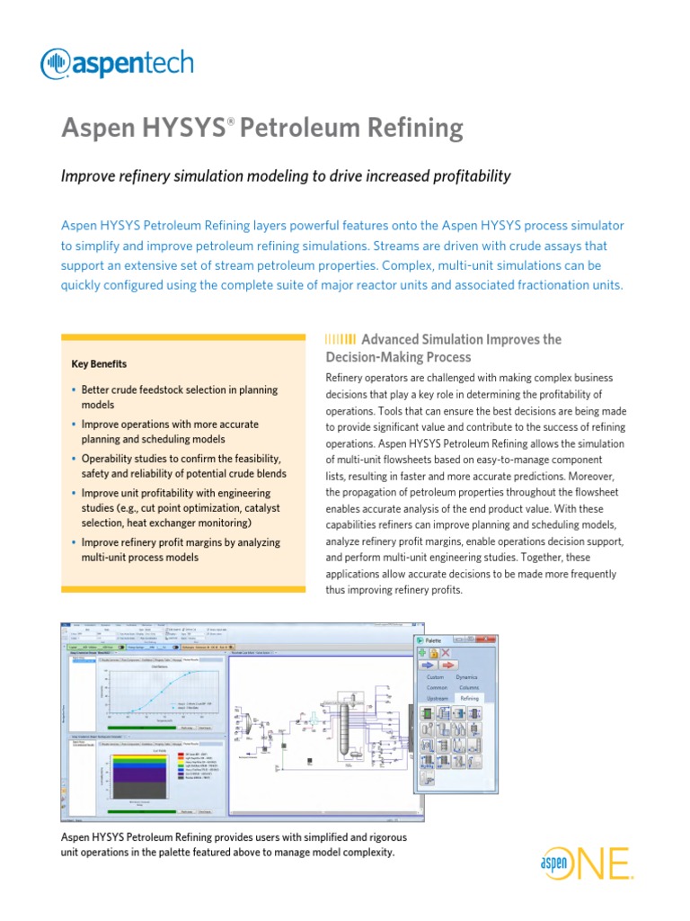 11 8022 BRO HYSYS Petroleum Refining PDF | PDF | Oil Refinery | Petroleum