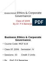 Business Ethics & Corporate Governance