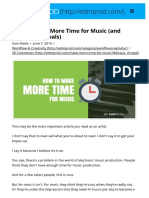 How To Make More Time For Music (And Crush Your Goals)