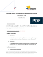 Estructura General para Presentacion de Proyectos de Inversion PDF