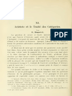 Eugene Dupreel - Aristote Et Le Traité Des Categories