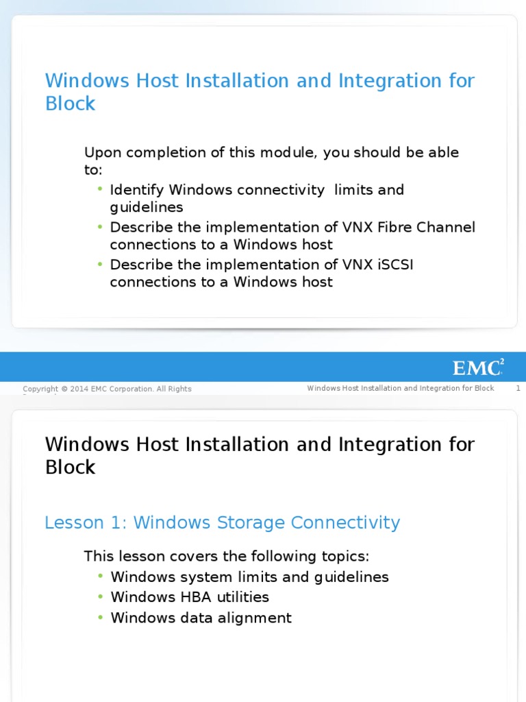 R MOD 06-Windows Host Installation and Integration For Block | PDF ...