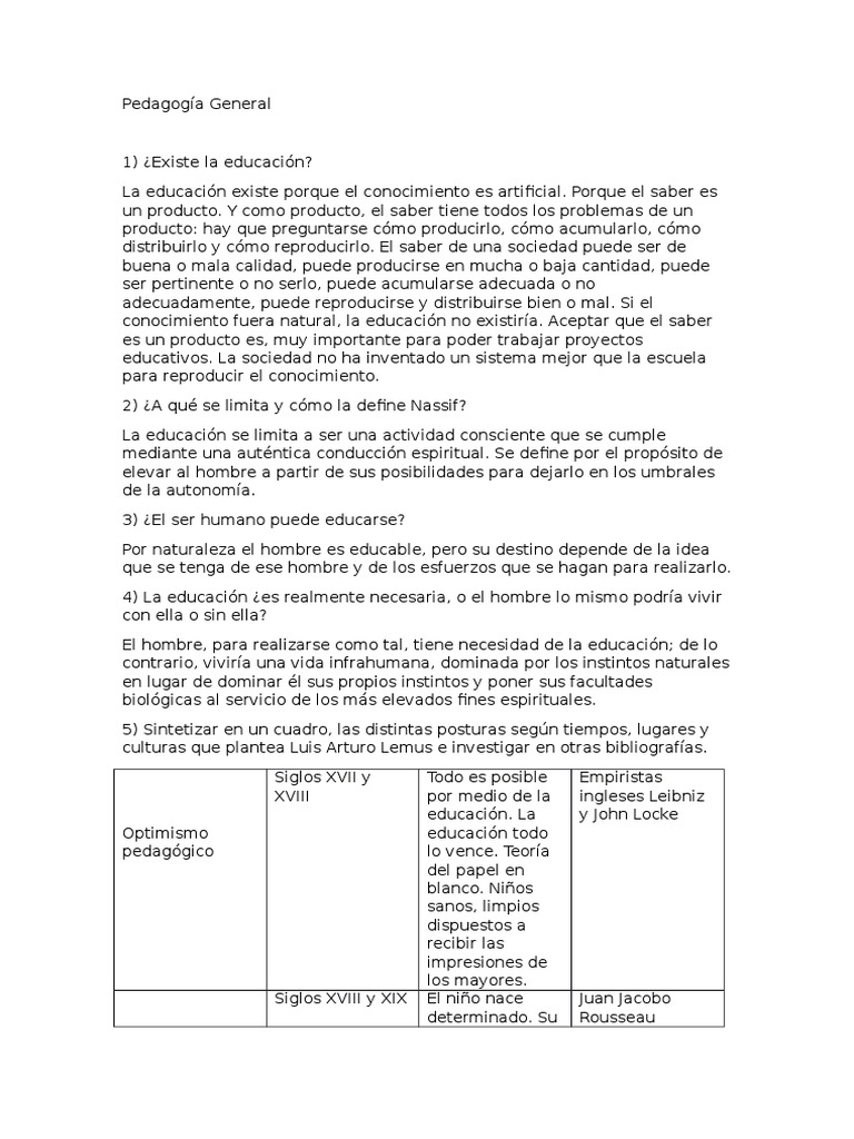 Pedagogía General | PDF | Conocimiento | Epistemología