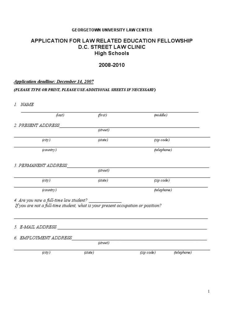 Street Law Application PDF Equal Opportunity