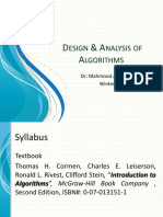 DESIGN & ANALYSIS OF ALGORITHMS - Lecture 1