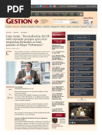 DERECHO TRIBUTARIO I (CÓDIGO TRIBUTARIO) - Luis Arias- 'Recaudación del IR está ca...pe Tributario' | Economía | Gestion.pe