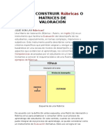 Cómo Construir Rúbricas o Matrices De