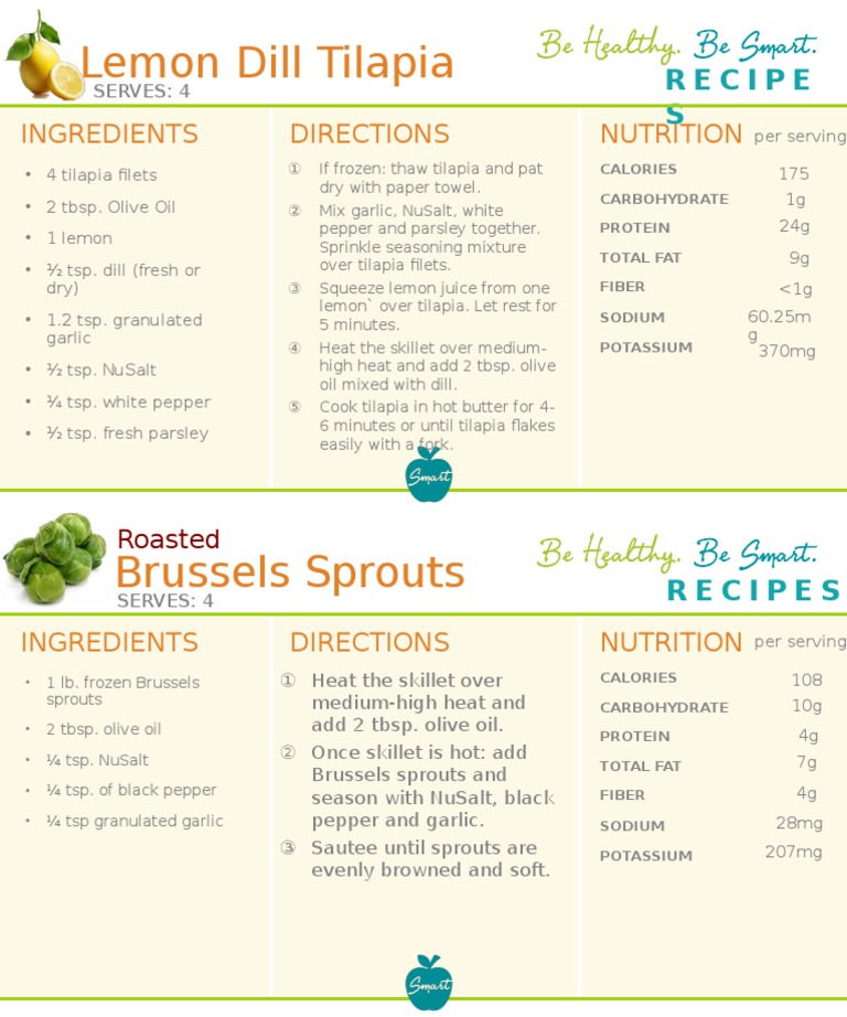 Lemon Ginger Tilapia PDF Garlic Foods