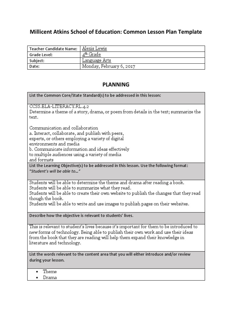 Technology Lesson Plan 1 | PDF | Lesson Plan | Semiotics