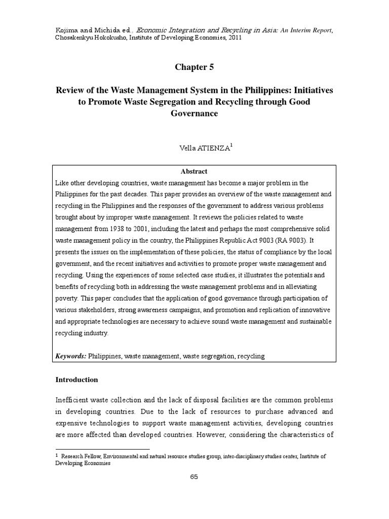 Solid Waste Philipines2010 - 431 - 05 PDF | PDF | Waste Management ...
