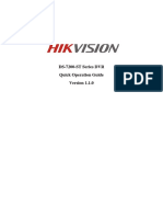 Quick Operation Guide of DS-7200-ST DVR (V1.1.0)