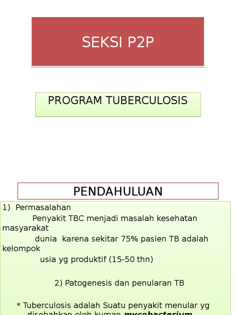 Materi Orientasi - Program TBC | PDF | Kesehatan Holistik