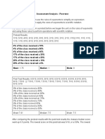 Assessmentanalysis Posttest