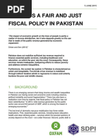 Towards Fair & Just Fiscal Policy in Pakistan