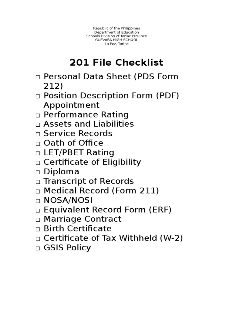 201-file-checklist-pdf