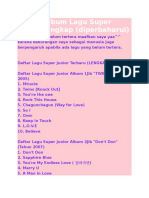 Daftar Album Lagu Super Junior Lengkap