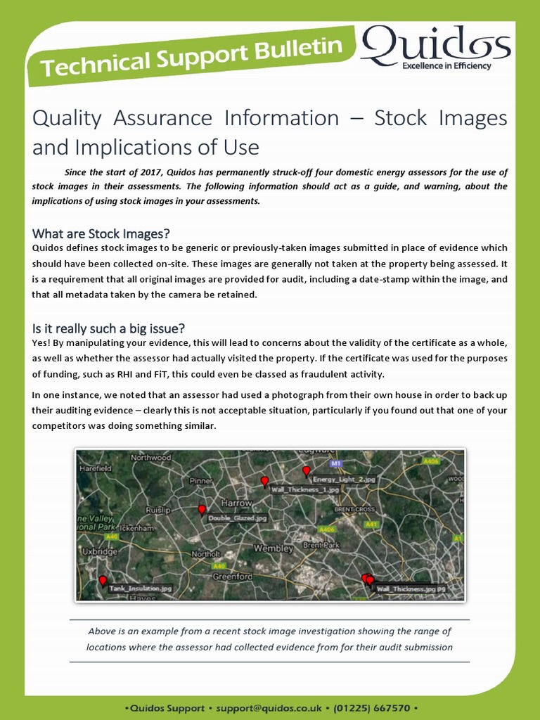 Quidos Quality Assurance Bulletin Stock Images and the Implications of
