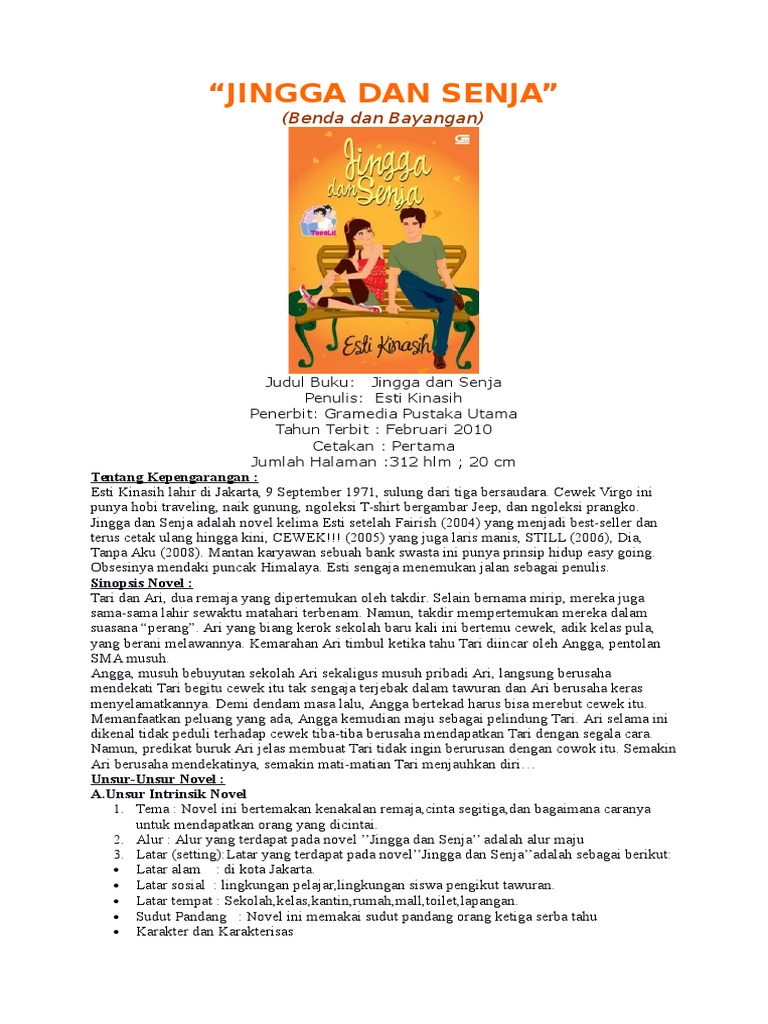 Sinopsis Novel Jingga Dan Senja