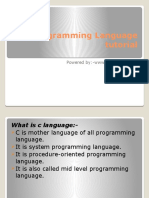 C Programming Languagetutorial