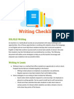 Writingchecklistmodule 4