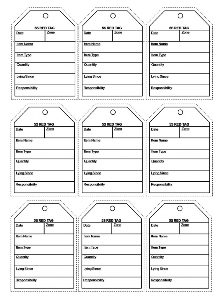 Red Tag Format | PDF