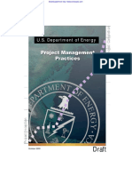 DOE Project Management Practices Oct 2000