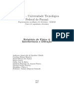 Relatório: Interferência e Difração.