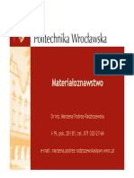 Wykłąd Materiałoznawstwo Wstęp Pol Wroc