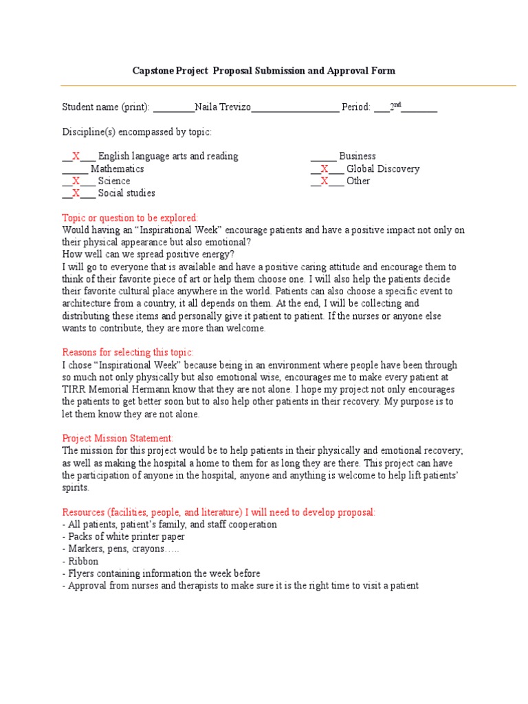 Inspirational Week Project Proposal | PDF