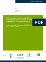 Competencias Profesionales Básicas de Los Lienciados Medicina en Cataluña PDF