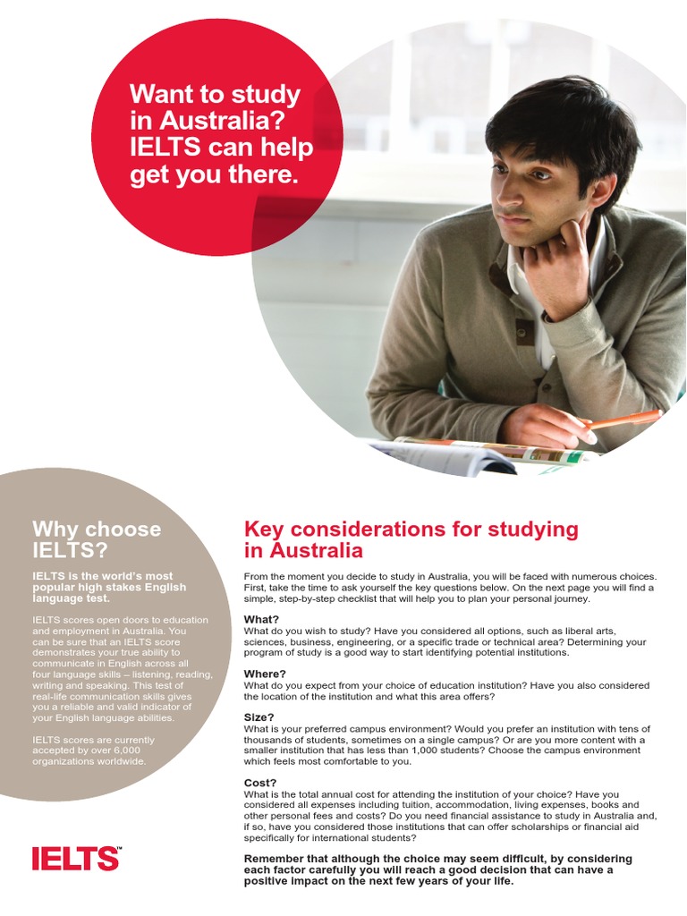 Study in Australia: IELTS Guide | PDF | International English Language ...