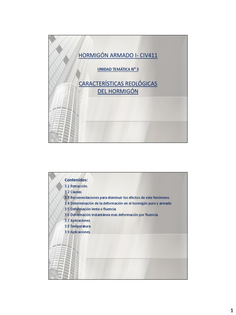 Caracteristicas Reologicas Del Hormigon | Deformación (ingeniería