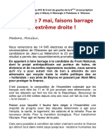 Appel des Elu.es PCF Front de Gauche de la 6ème circonscription au 2nd Tour